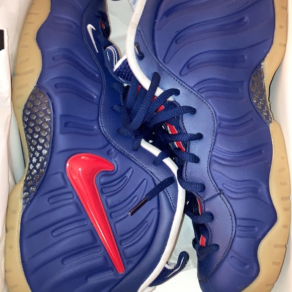 Air Foamposite Pro Blue Void/University Red